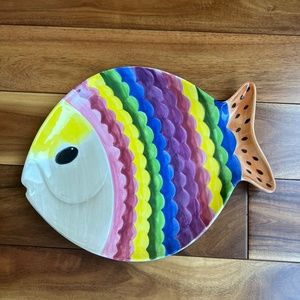 Studio Nova Color Scale Colorscale AC051 Fish Salad Dessert Plate Stripe Decor